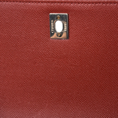Chanel Caviar Quilted Medium Business Affinity Flap Dark Red 8 of 9