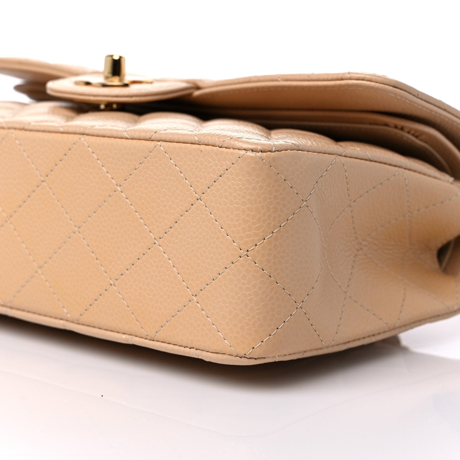 Chanel Caviar Quilted Small Double Flap Beige 8 of 9
