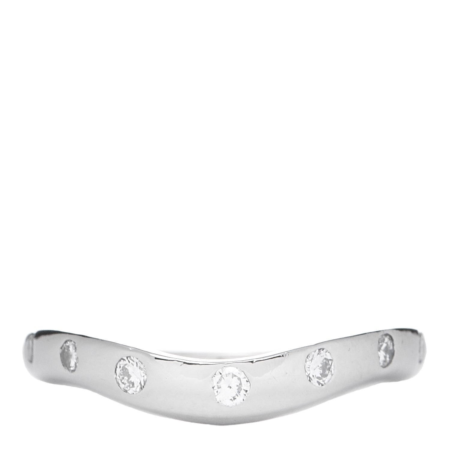 Bulgari Platinum Diamond Corona Wedding Band Ring 49 4.75 1 of 4