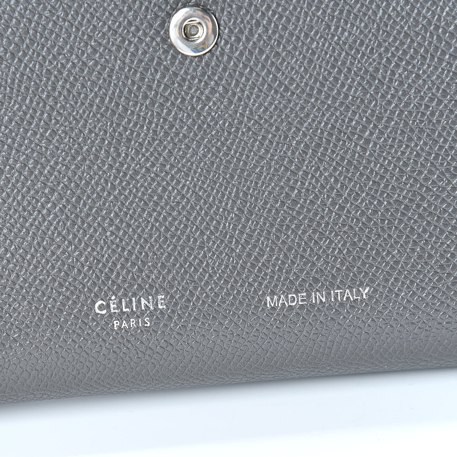 Celine Grained Calfskin Medium Multifunction Strap Wallet Grey 6 of 8