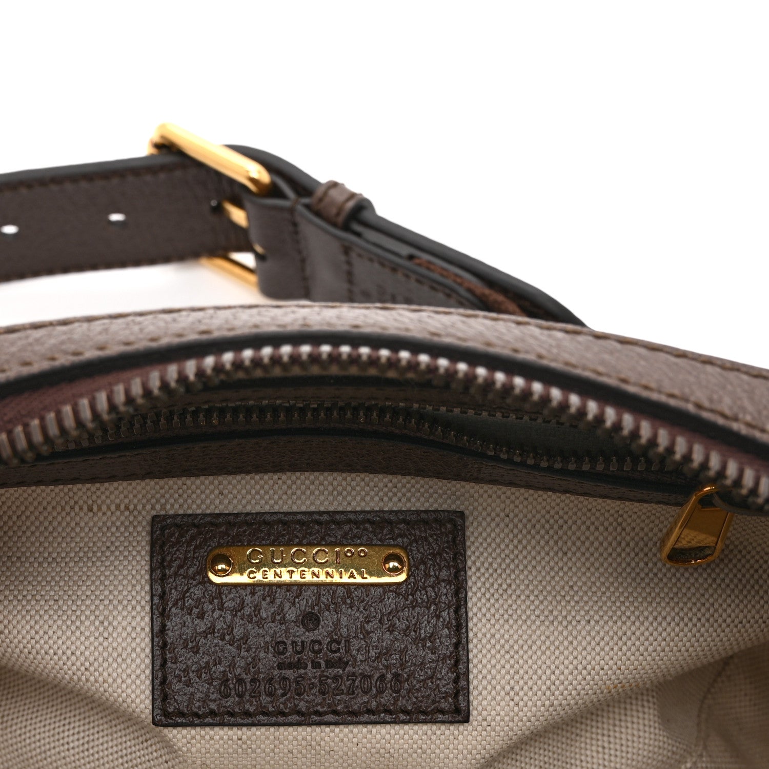 Gucci Textured Dollar Calfskin Gucci 100 Aria Belt Bag 80 32 New Acero Multicolor 6 of 11