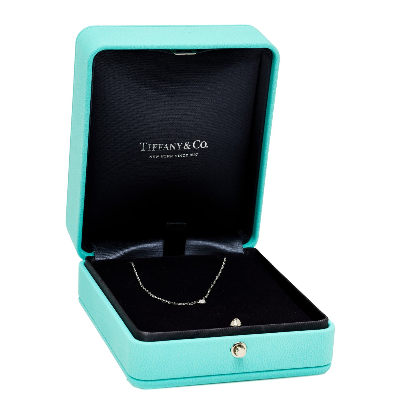 Platinum Diamond .08ct Elsa Peretti Diamonds by the Yard Pendant Necklace