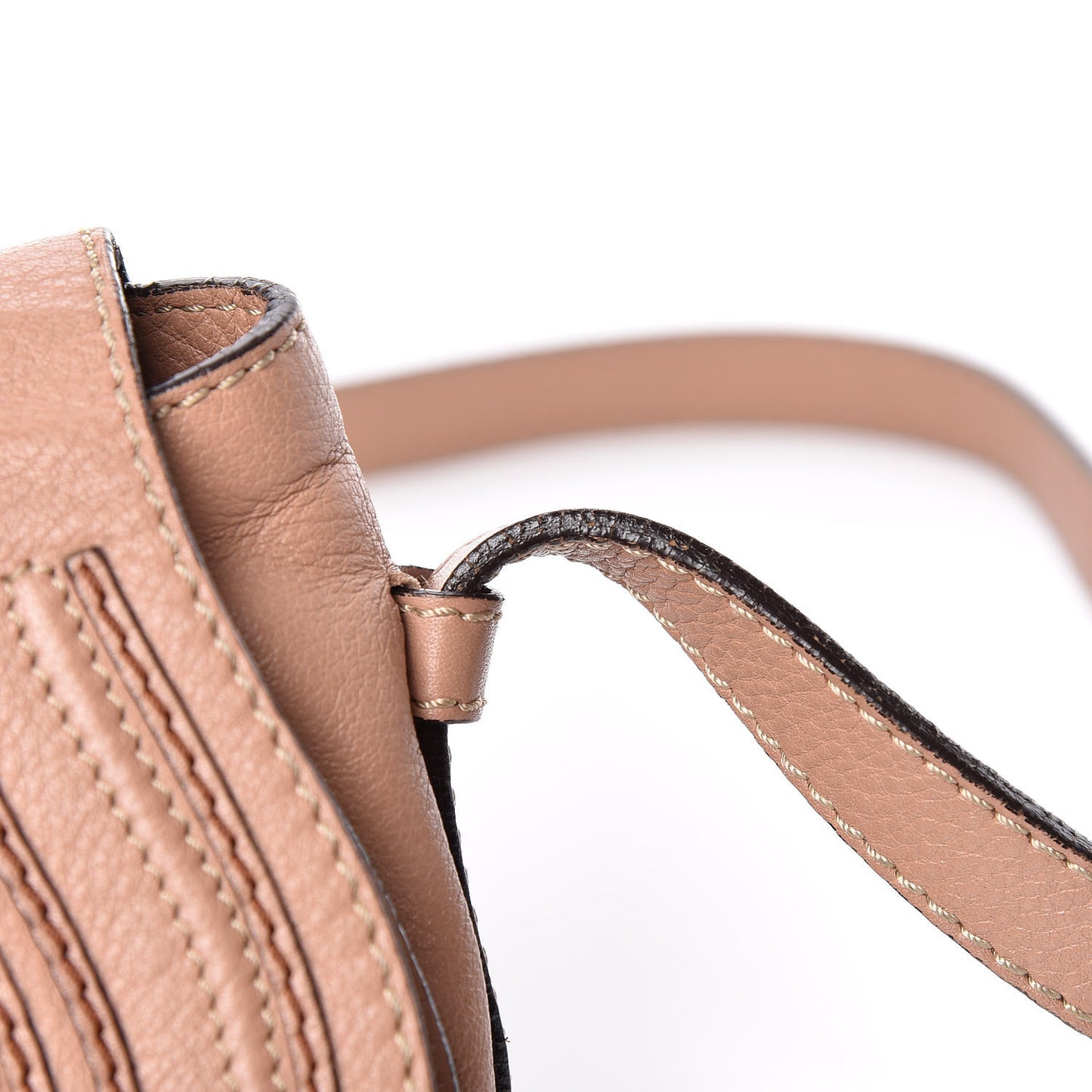 Calfskin Mini Marcie Round Crossbody Bag Nude