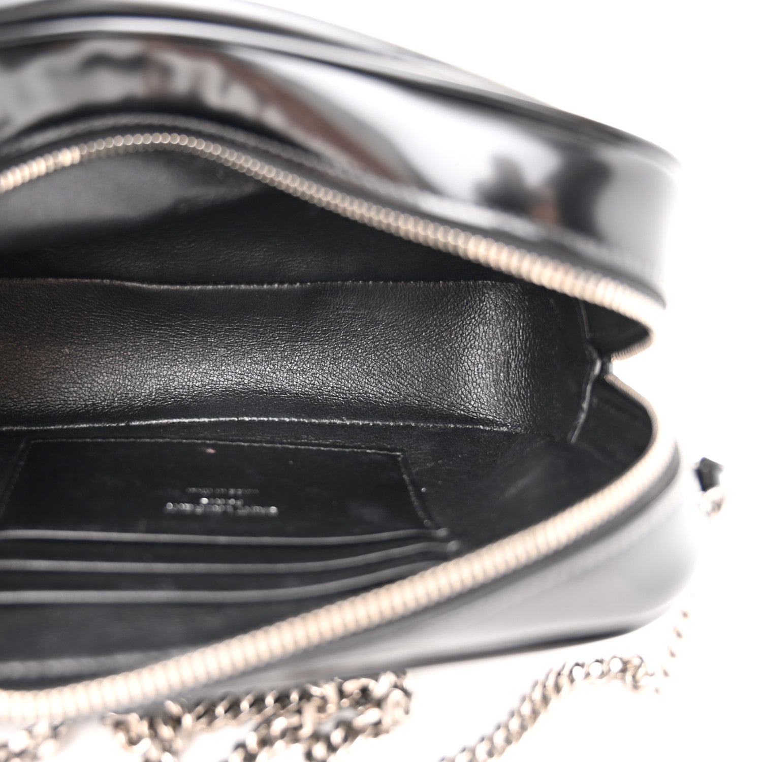Saint Laurent Shiny Calfskin Monogram Mini Lou Camera Bag Black 5 of 14