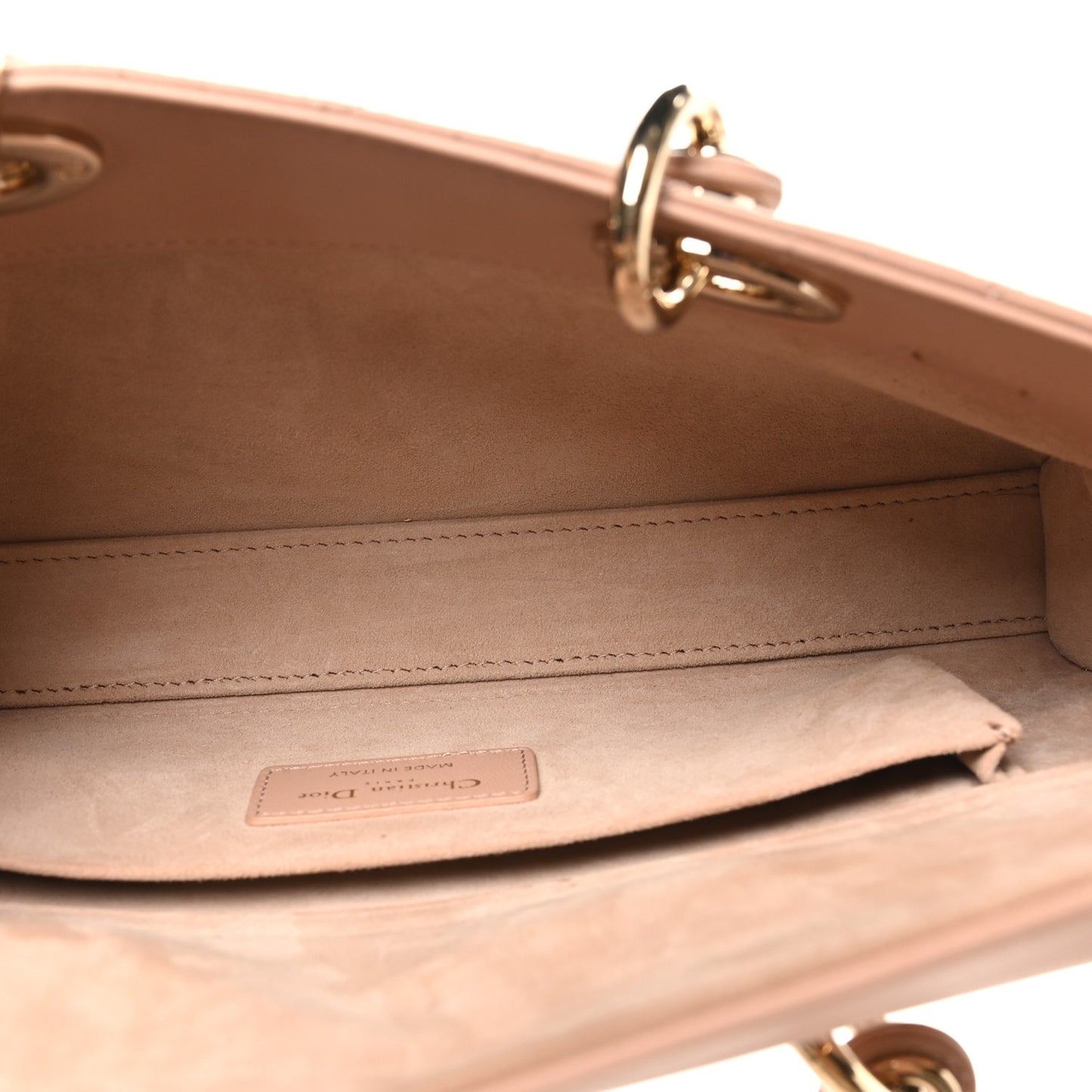 Lambskin Cannage Heart Medium Lady D-Joy Rose Des Vents