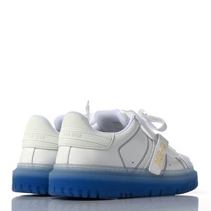 Christian Dior Calfskin Clear Rubber Dior-ID Platform Sneakers 39 White Deep Blue 4 of 9