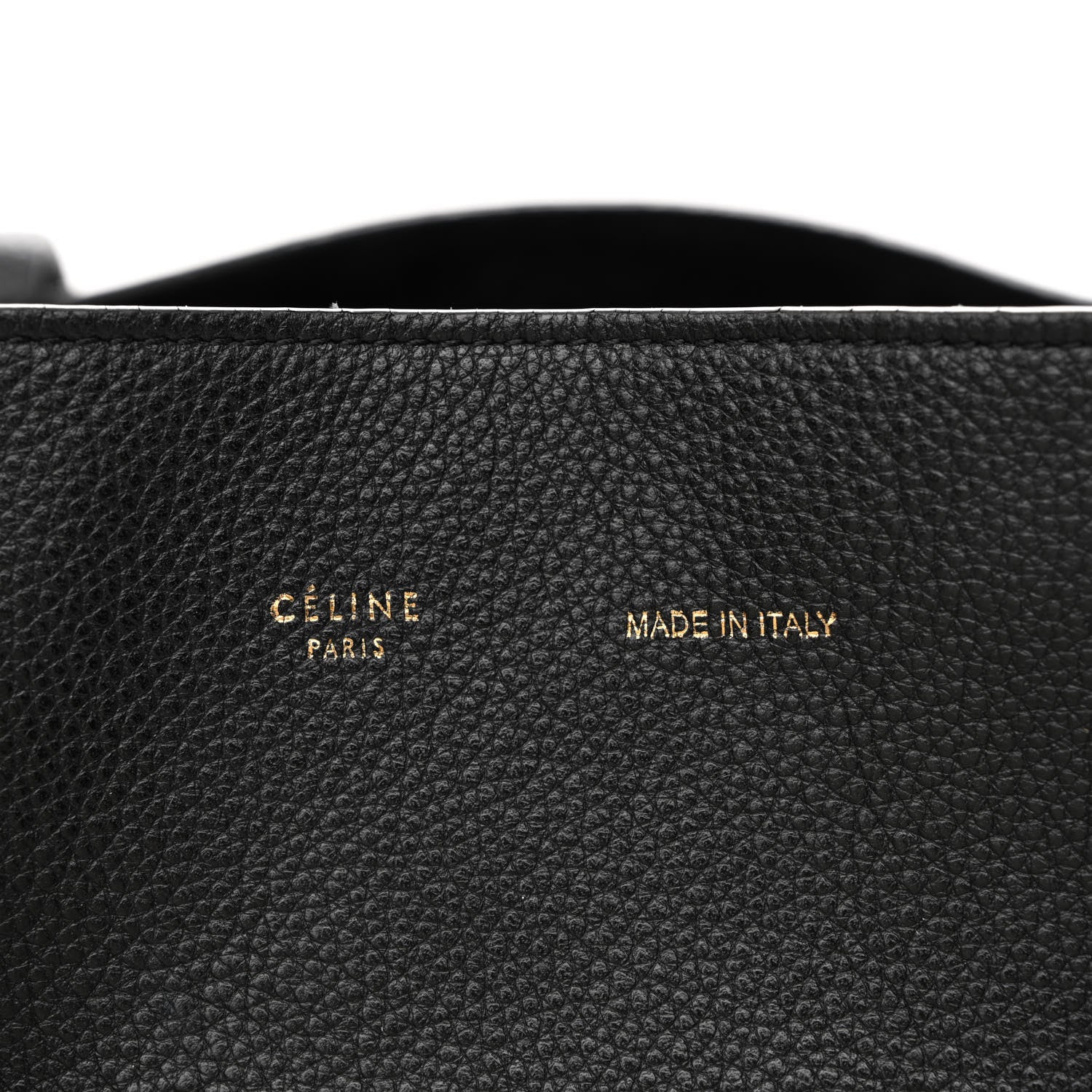 Celine Soft Grained Calfskin Medium Belt Cabas Phantom Black 6 of 13
