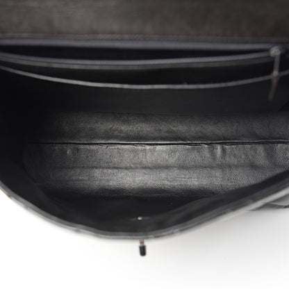 Chanel Patent Quilted Jumbo Kelly Flap Black 4 of 15