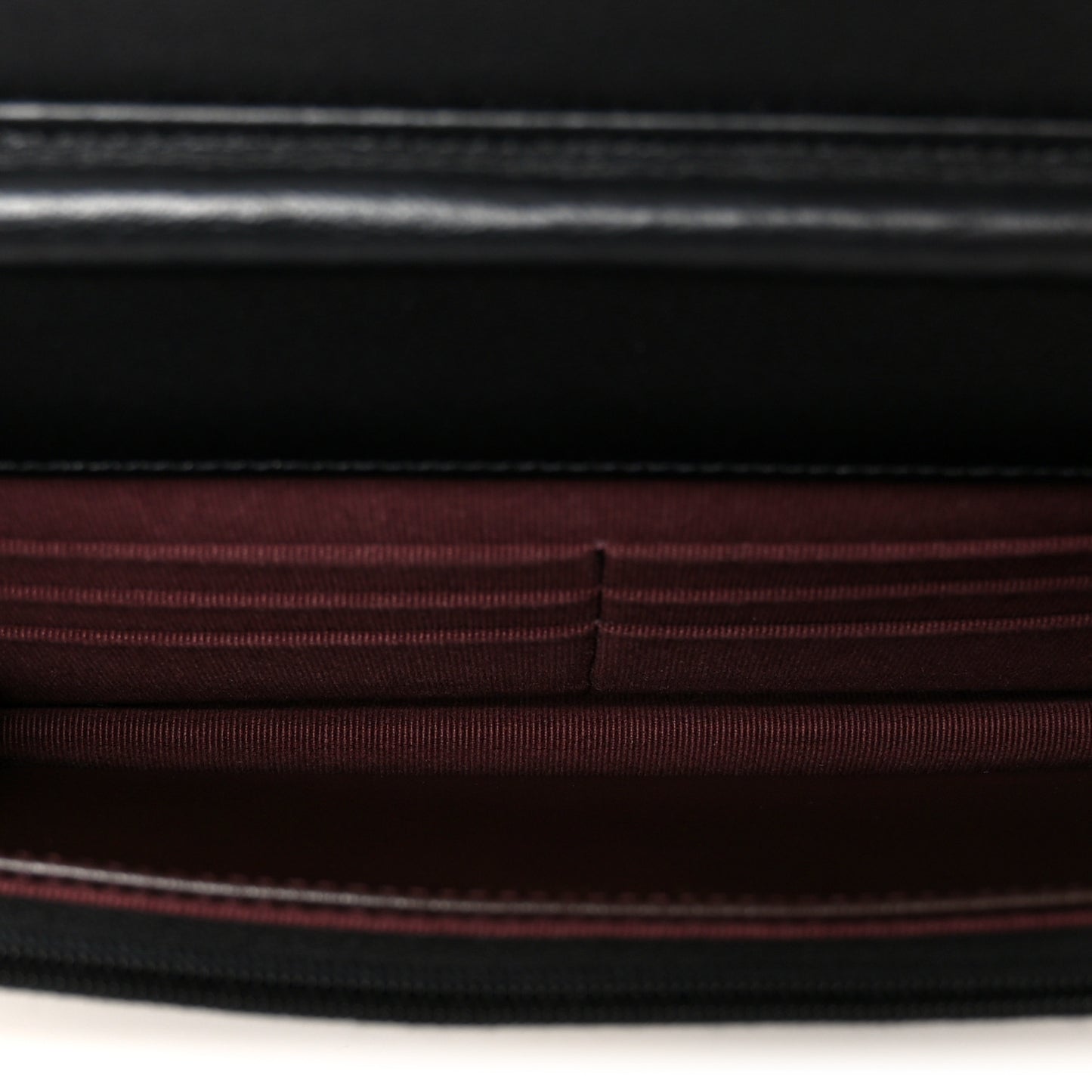 Lambskin Quilted Wallet On Chain WOC Black