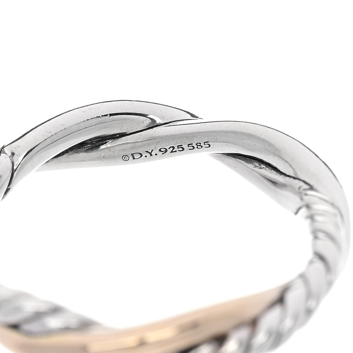 Sterling Silver 14K Yellow Gold Petite Infinity Band Ring 54 7
