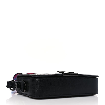 Off-White Saffiano Striped Mini Diag Binder Clip Bag Black White Indus 4 of 10
