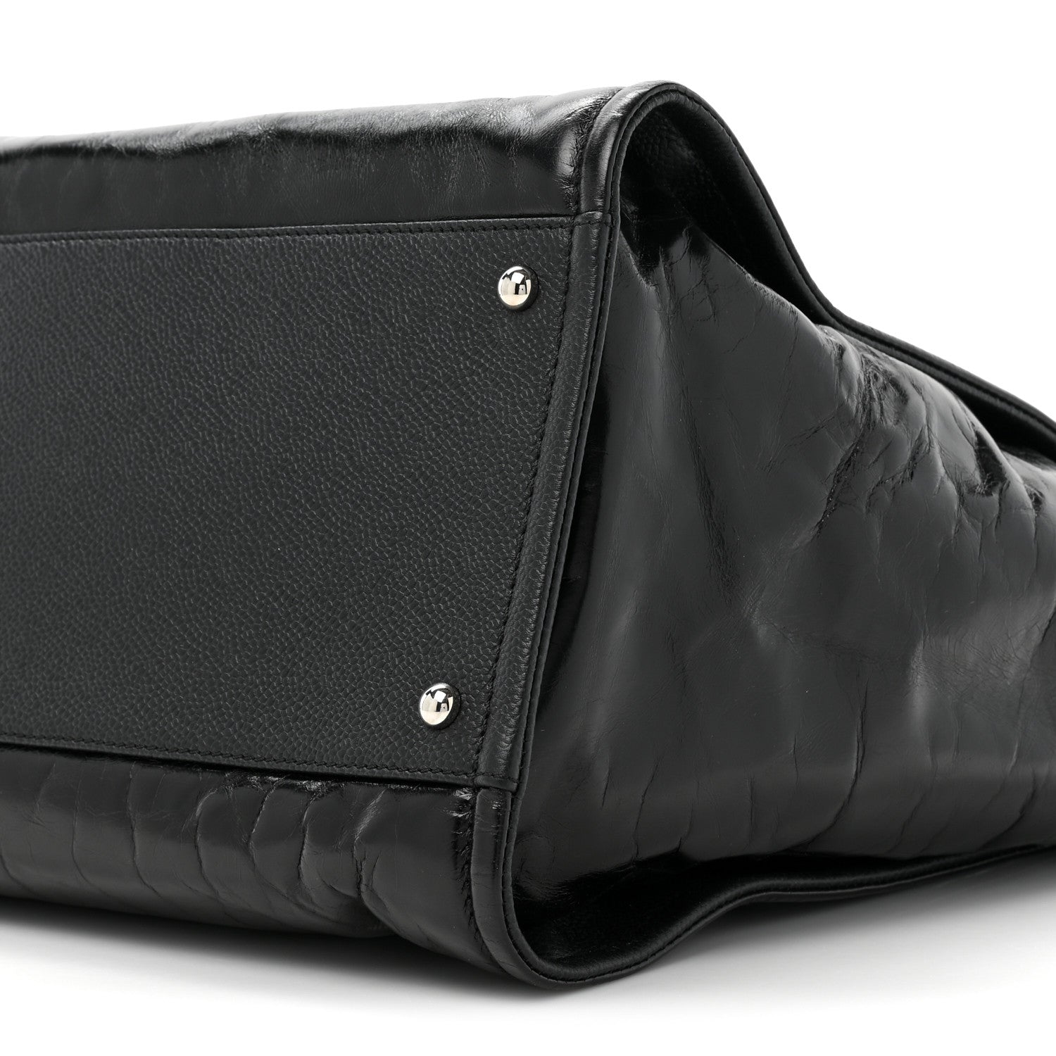 Chanel Glazed Calfskin Medium Deauville Tote Black 11 of 14