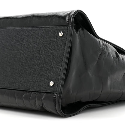 Chanel Glazed Calfskin Medium Deauville Tote Black 11 of 14