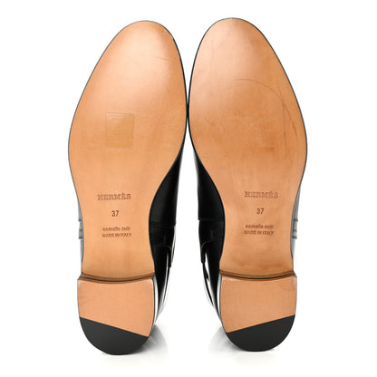 Hermes Calfskin Follow Ankle Boots 37 Black 5 of 10
