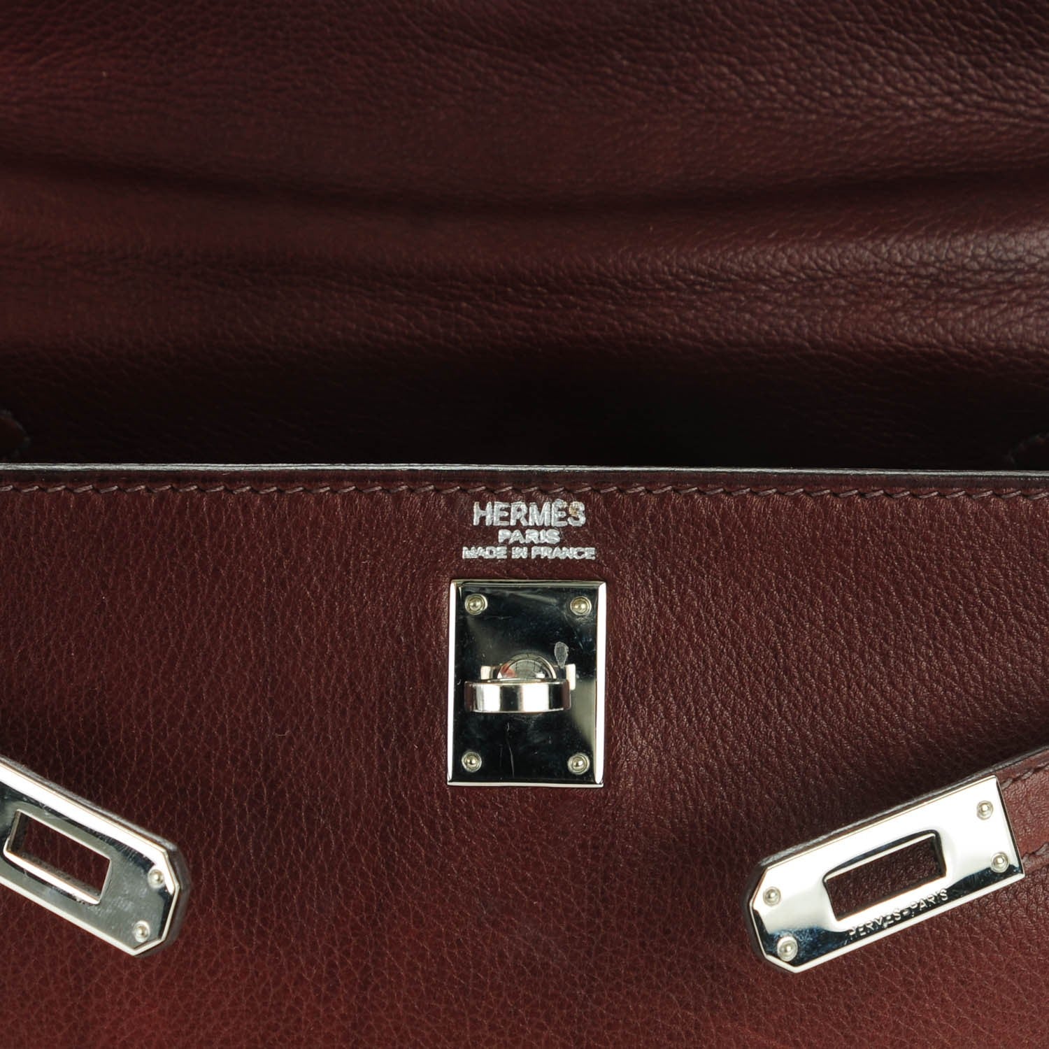 Hermes Veau Evergrain Kelly Retourne 25 Havane 12 of 23