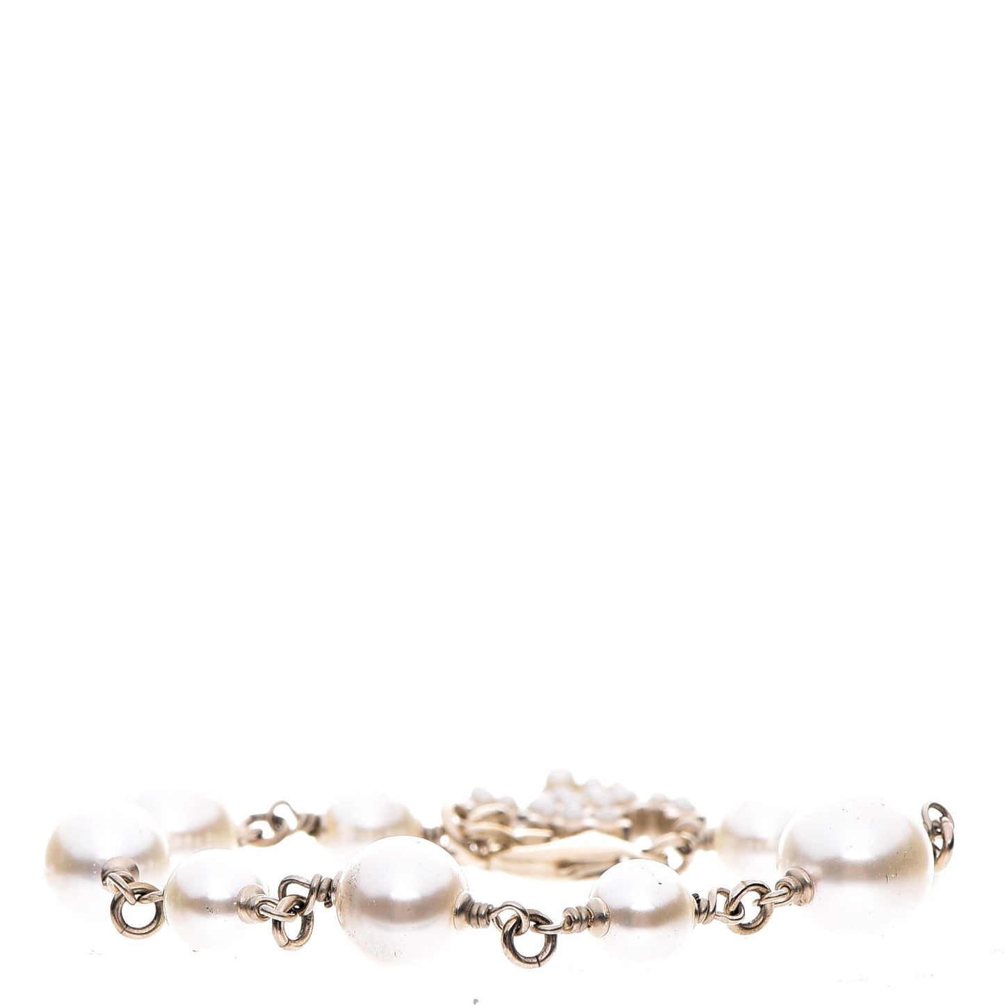 Pearl CC Bracelet Gold