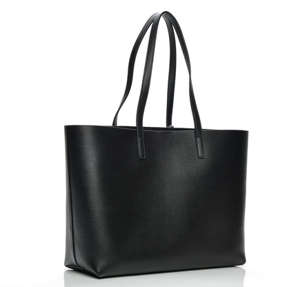 Saint Laurent Calfskin Large Shopping Tote Black 3 of 8
