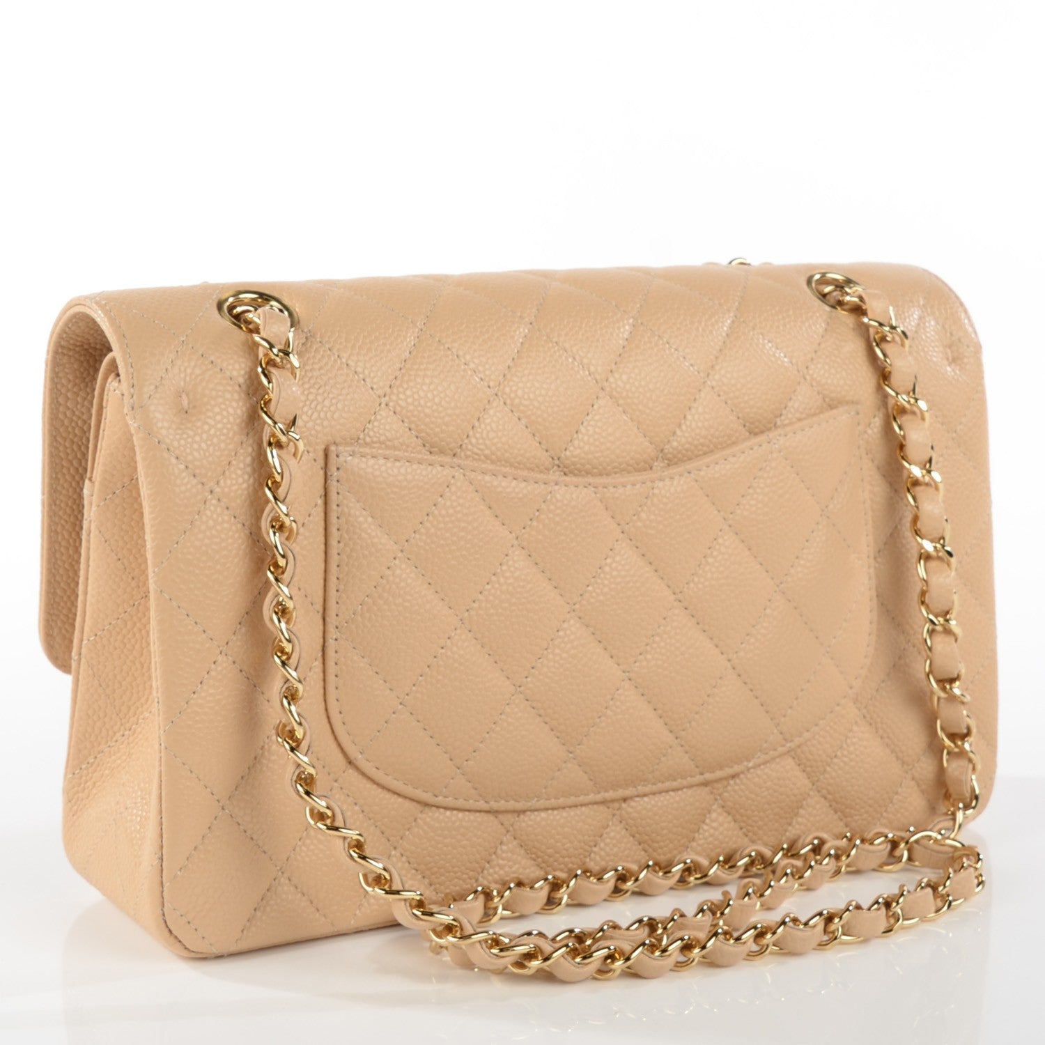 Chanel Caviar Quilted Medium Double Flap Beige Clair 3 of 7