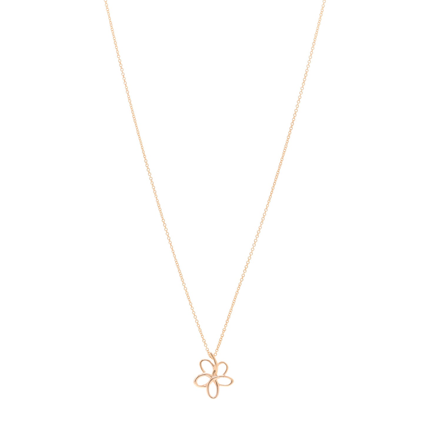 18K Rose Gold Paloma Picasso Villa Flower Pendant Necklace