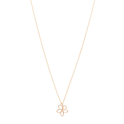 Tiffany 18K Rose Gold Paloma Picasso Villa Flower Pendant Necklace 1 of 5