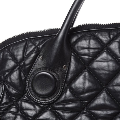 Chanel Coated Canvas Quilted Large Garment Travel Bag Black 14 of 16