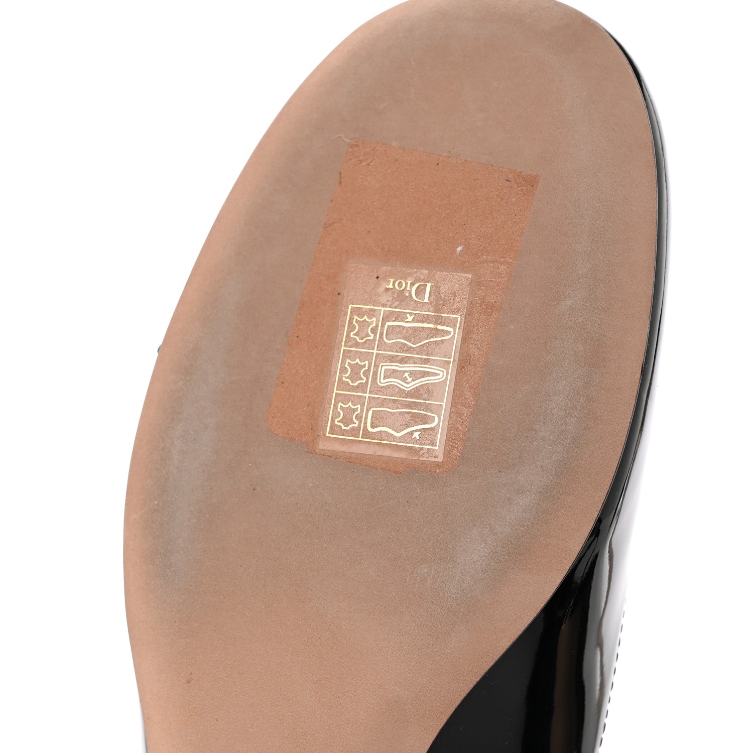 Christian Dior Patent Calfskin Aime Ankle Ballet Flats 36.5 Black 11 of 11