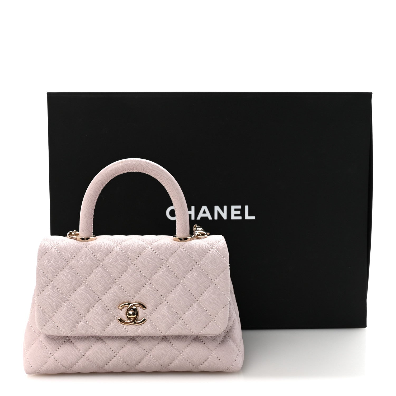 Chanel Caviar Quilted Mini Coco Handle Flap Lilas Lilac 1833797