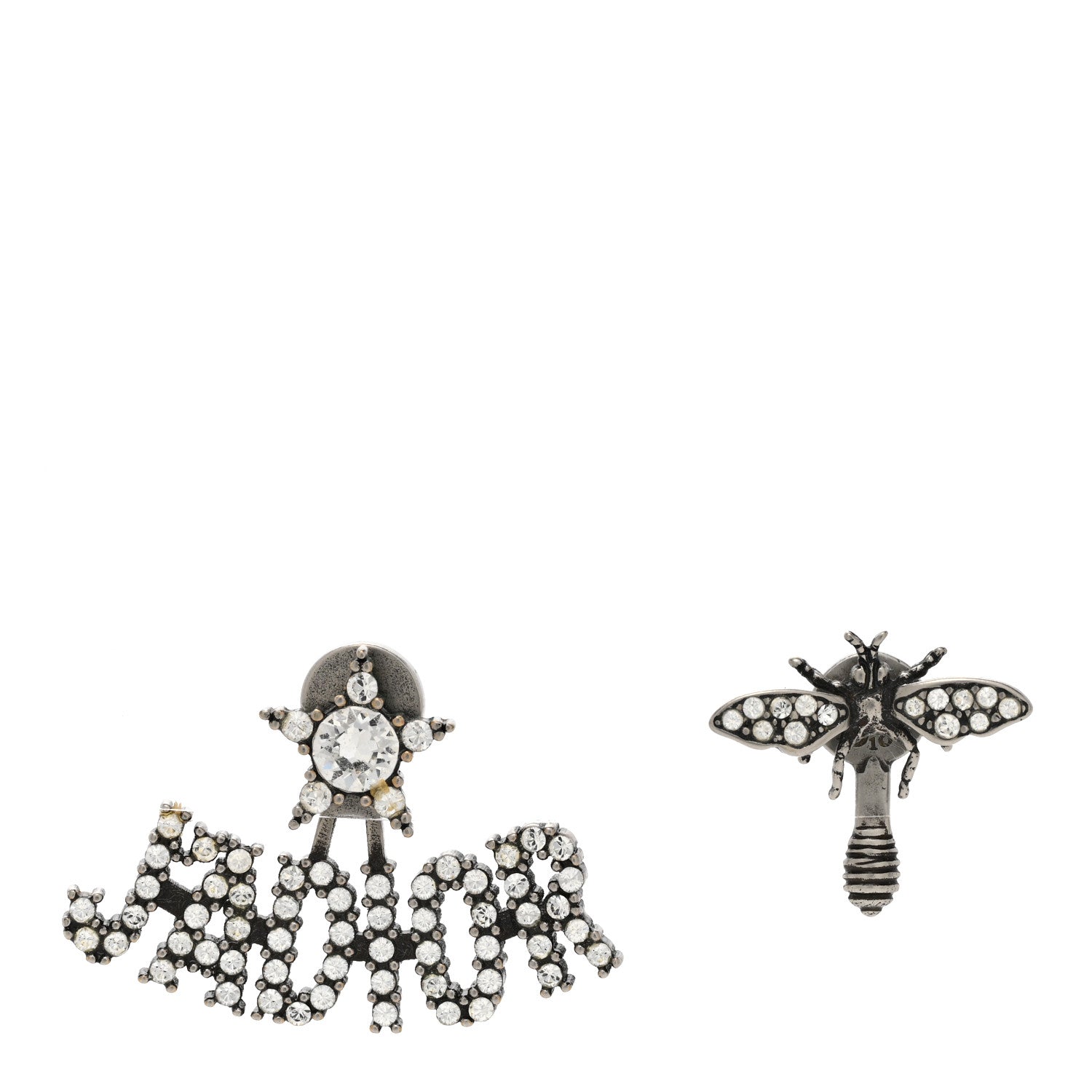 Christian Dior Palladium Crystal J'adior Earrings 1 of 4