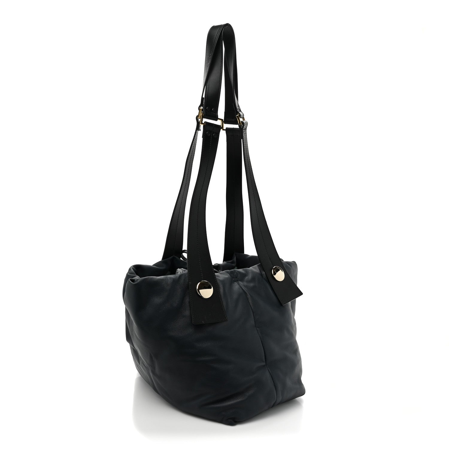 Proenza Schouler Lambskin Large Puffy Tobo Tote Navy 3 of 16