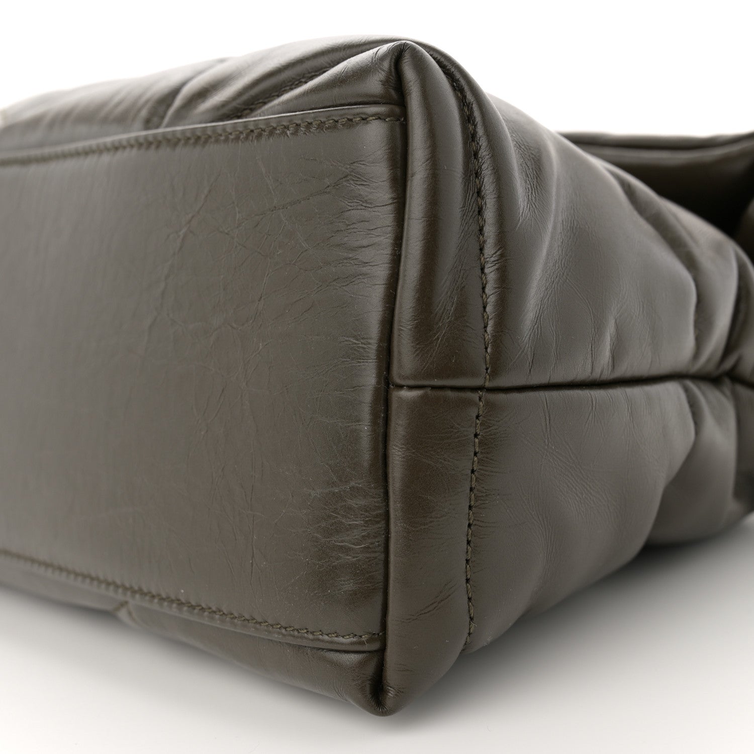Saint Laurent Lambskin Quilted Small Loulou Puffer Monogram Chain Satchel Light Musk 10 of 10
