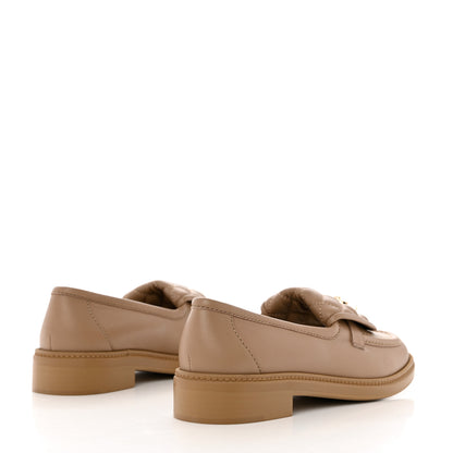 Chanel Lambskin Quilted CC Turnlock Loafers 40 Beige 4 of 9