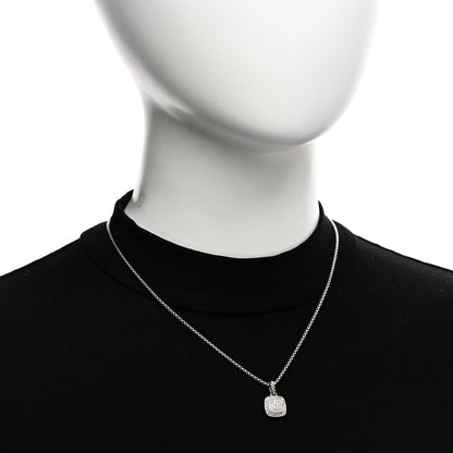 David Yurman Sterling Silver Diamond Pave 7mm Petite Albion Pendant Necklace 2 of 4