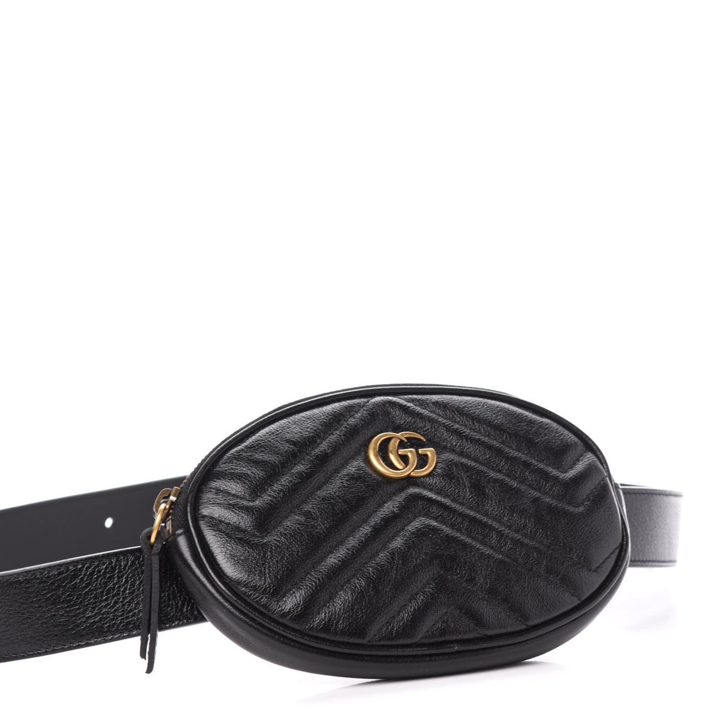 Calfskin Matelasse GG Marmont 2.0 Multi Belt Bag 95 38 Black