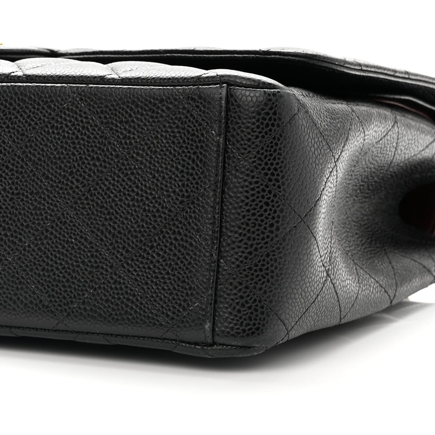 Caviar Quilted Maxi Double Flap Black