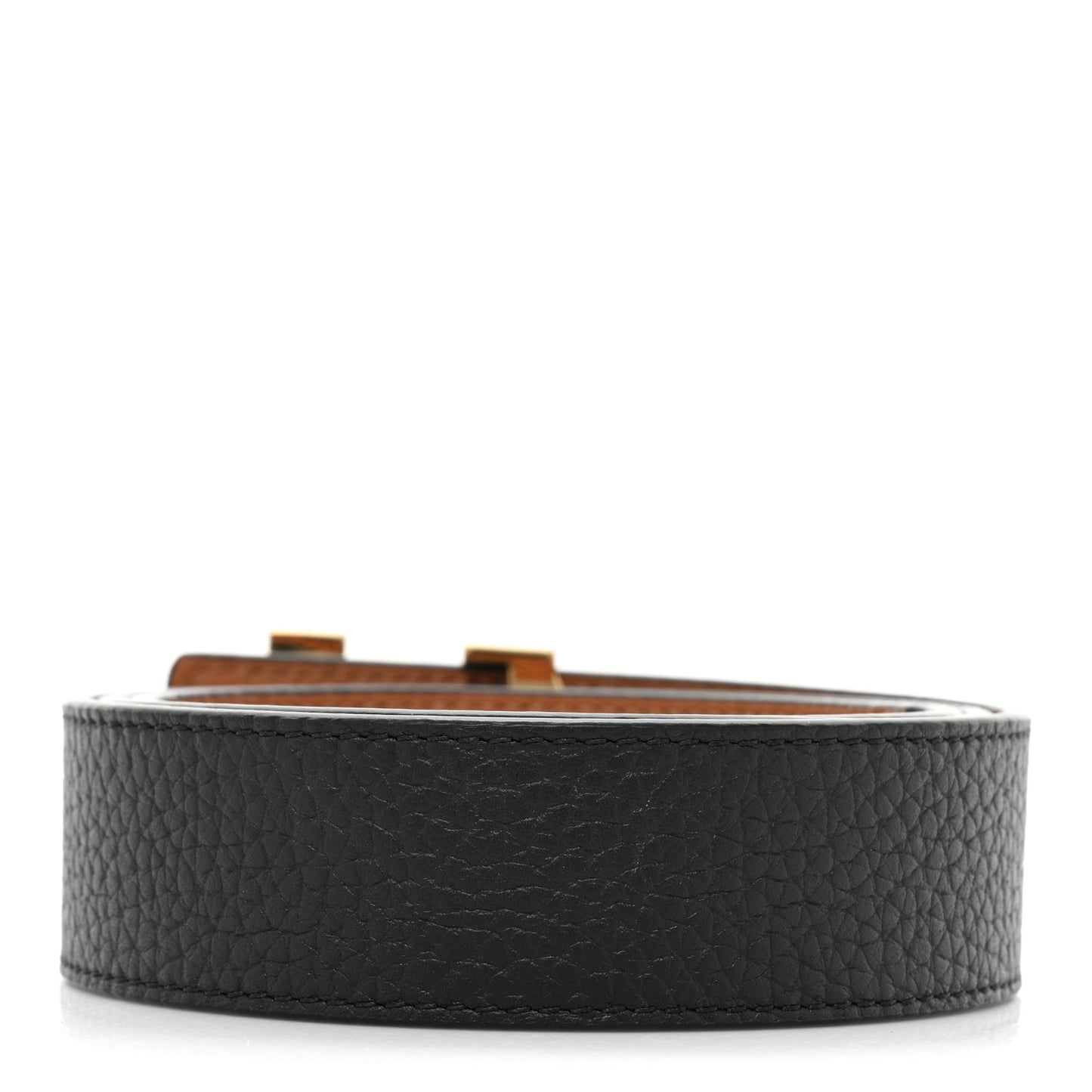 Taurillon Calfskin 30mm LV Initiales Reversible Belt 85 34 Black