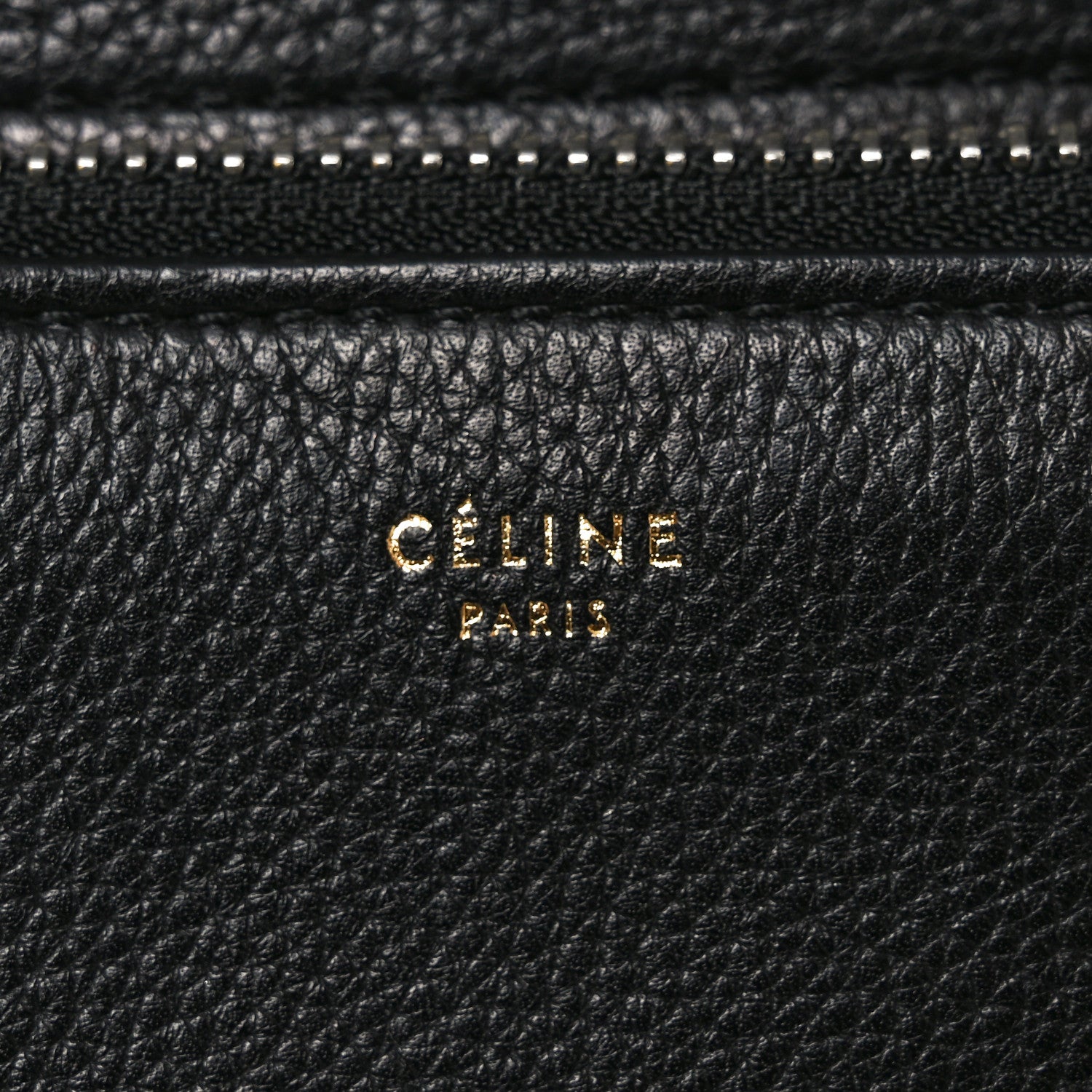 Celine Grained Calfskin Edge Shoulder Bag Black 6 of 10