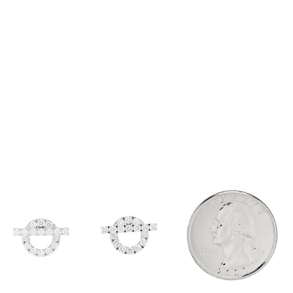 Hermes 18K White Gold Diamond Finesse Earrings 2 of 5