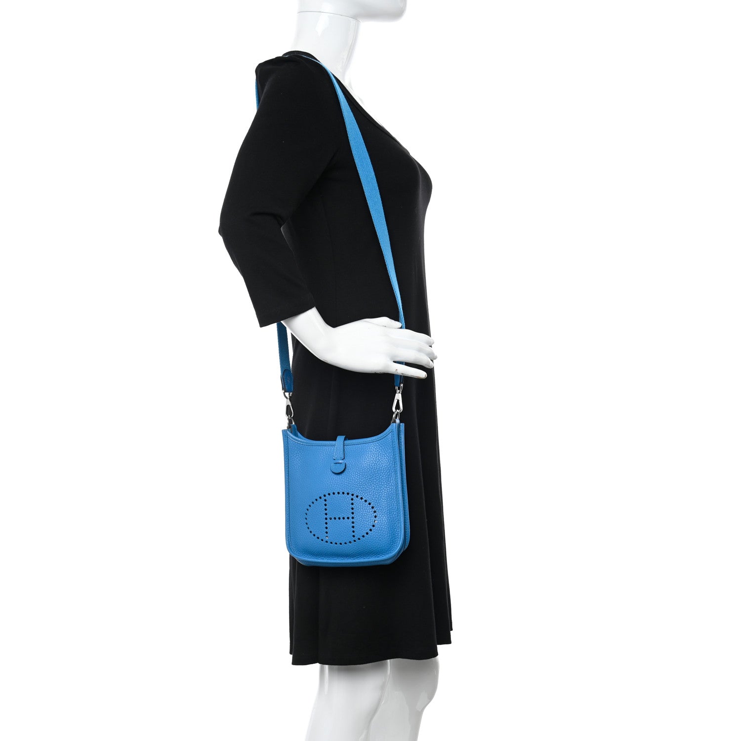 Hermes Taurillon Clemence Evelyne TPM Bleu Zanzibar 2 of 10