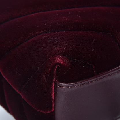 Saint Laurent Velvet Y Quilted Monogram Toy Loulou Crossbody Bag French Burgundy 10 of 14