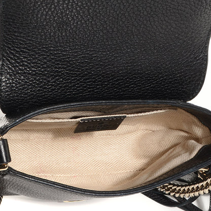 Gucci Pebbled Calfskin Small Soho Flap Crossbody Black 5 of 9