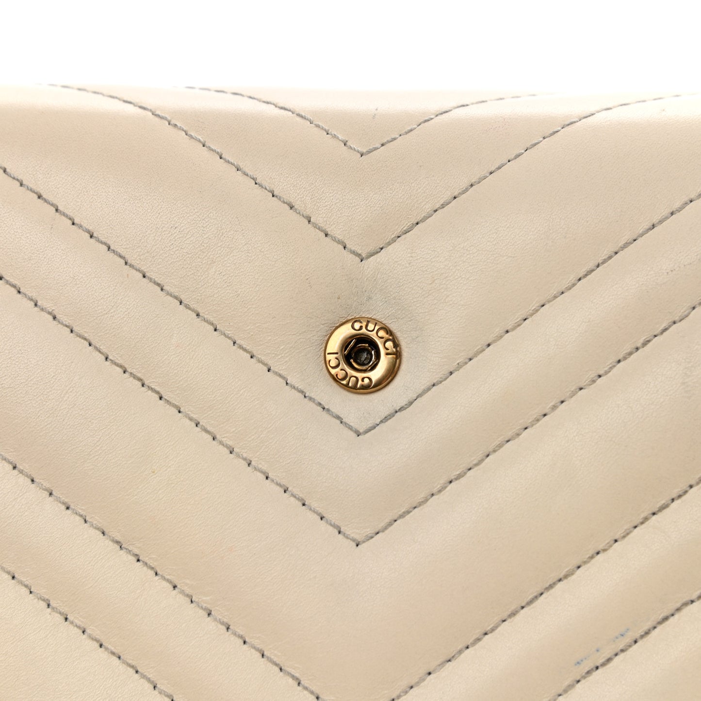 Calfskin Matelasse GG Marmont Chain Wallet Mystic White