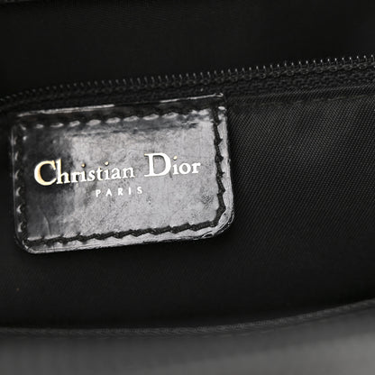 Christian Dior Patent Calfskin Embossed Saddle Bowler Black 6 of 15