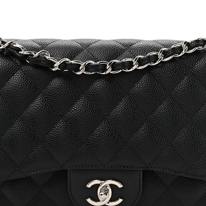 Chanel Caviar Quilted Jumbo Double Flap Black 8 of 10