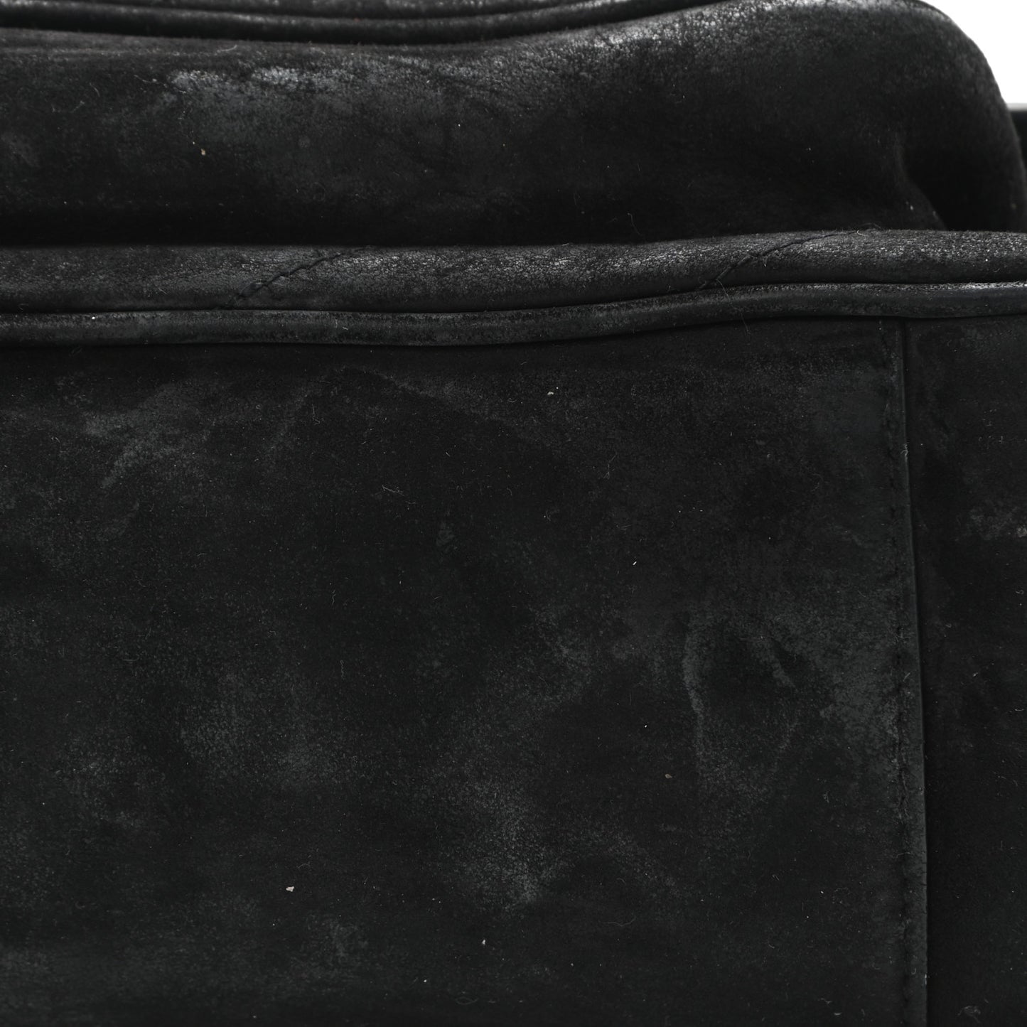 Suede Monogram Medium Niki Chain Satchel Black