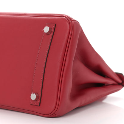 Hermes Swift Epsom Tressage Birkin 30 Rouge Piment Rouge De Coeur Rouge H 10 of 12