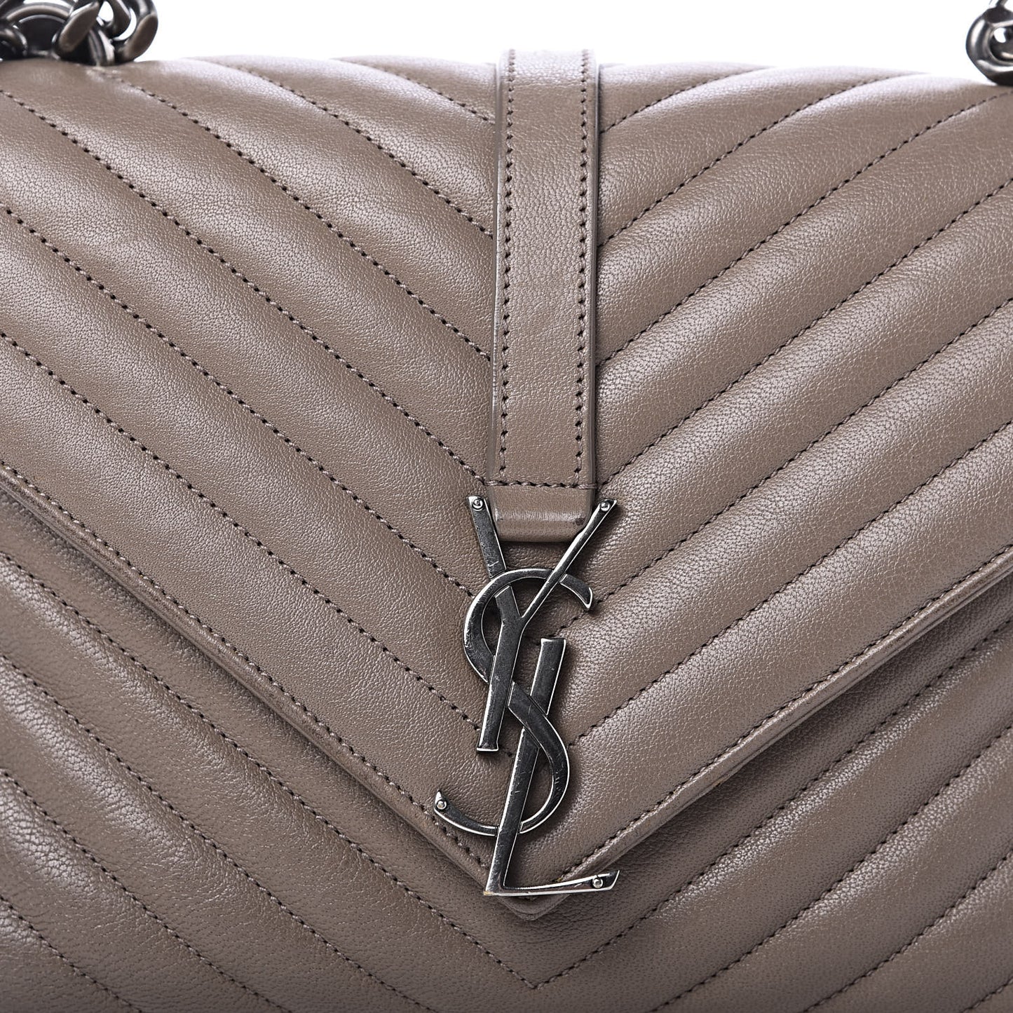 Sheepskin Matelasse Chevron Monogram Medium College Bag Fard