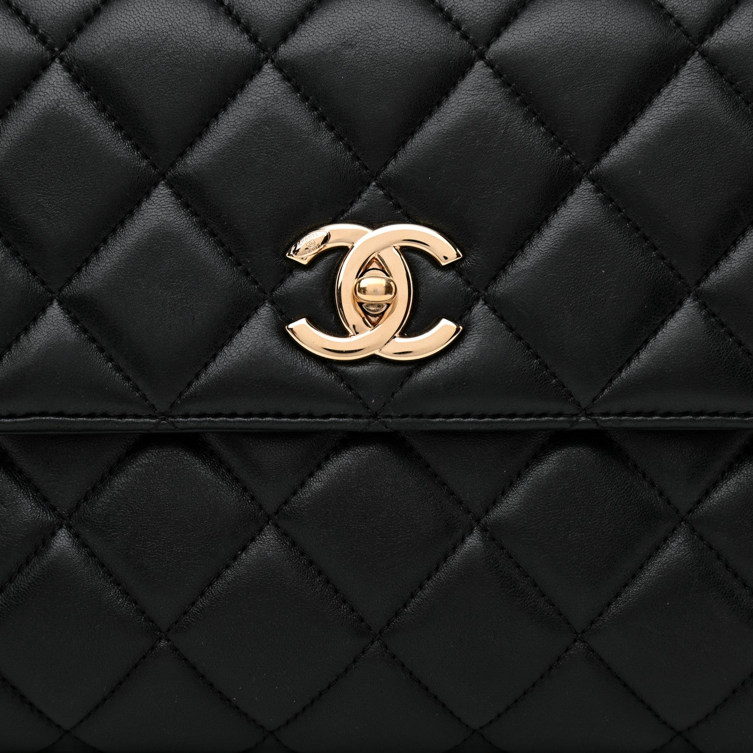 Chanel Lambskin Quilted Medium Trendy CC Flap Dual Handle Bag Black 12 of 12
