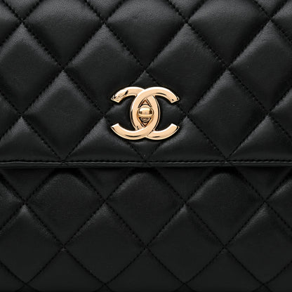 Chanel Lambskin Quilted Medium Trendy CC Flap Dual Handle Bag Black 12 of 12