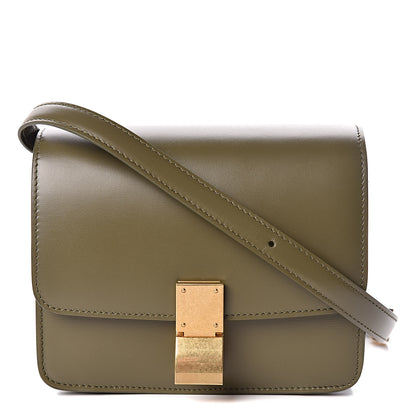 Celine Box Calfskin Small Classic Box Flap Bag Army Green 1 of 10