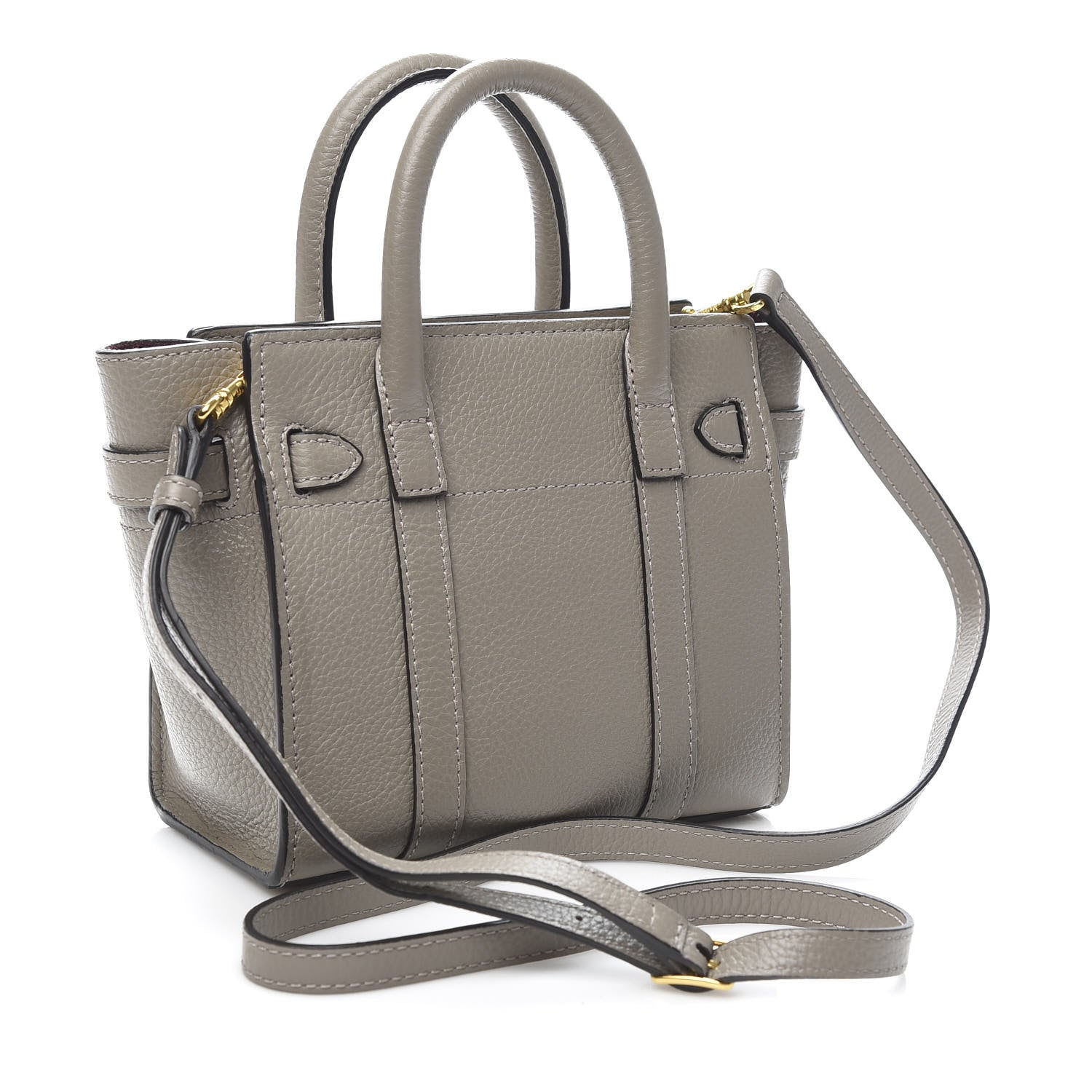 Mulberry Small Classic Grain Mini Zipped Bayswater Solid Grey 3 of 9